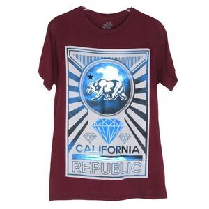 California Republic Men's Logo T-Shirt Size Small Red Short Sleeve